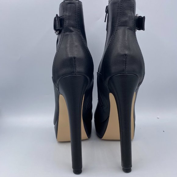 Women's Platform Ankle Boots Zipper High Heels - Picture 6 of 9